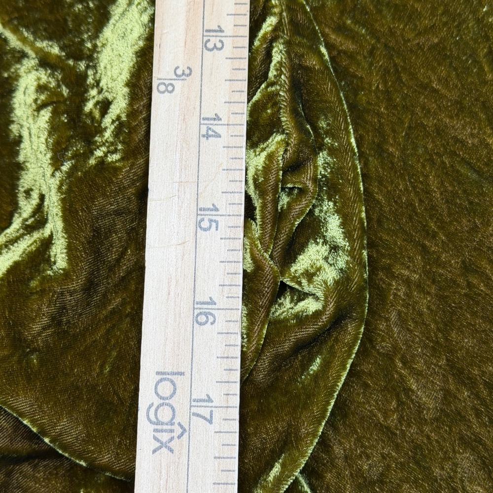 Anthropologie Velvet Pants Womens XL Moss Green Wide Leg Crushed Pull On Tilda - Picture 8 of 11